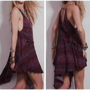 Free People Asymmetrical Aztec Boho Midi Dress